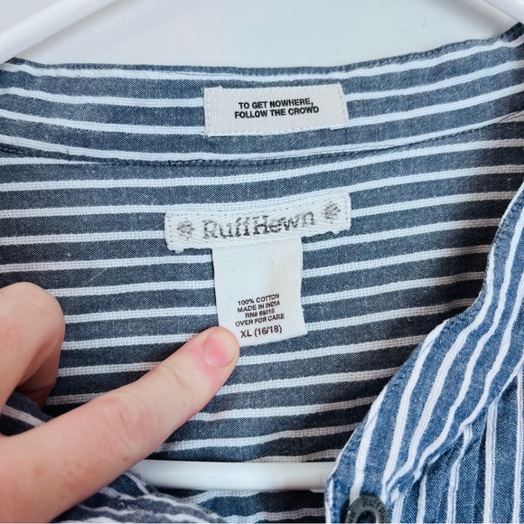 Ruff Hewn Blue and White Striped Shirt - Picture 3 of 12